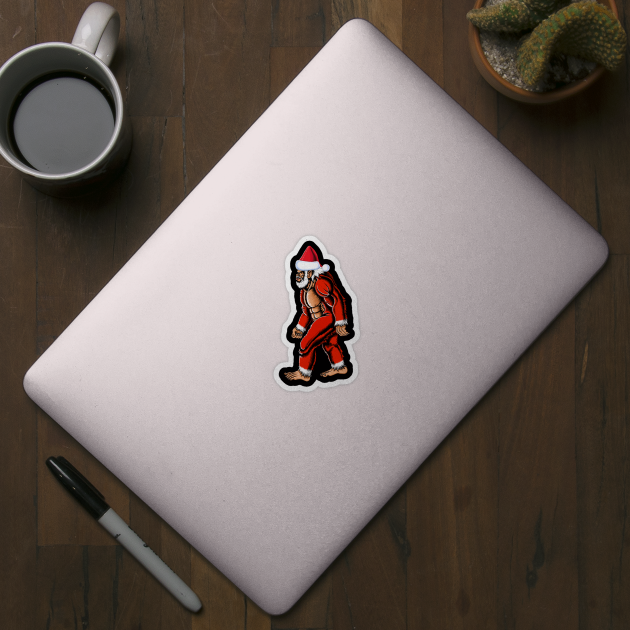 Big foot Santa Claus Christmas by Artardishop